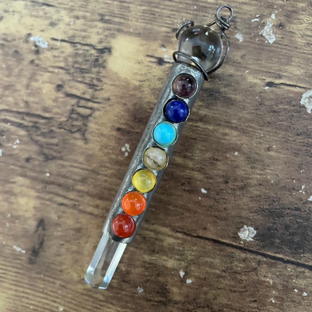 Chakra Crystal Pendant with Multicolor Stones